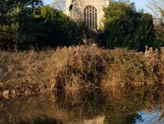 Bramford Church from the river